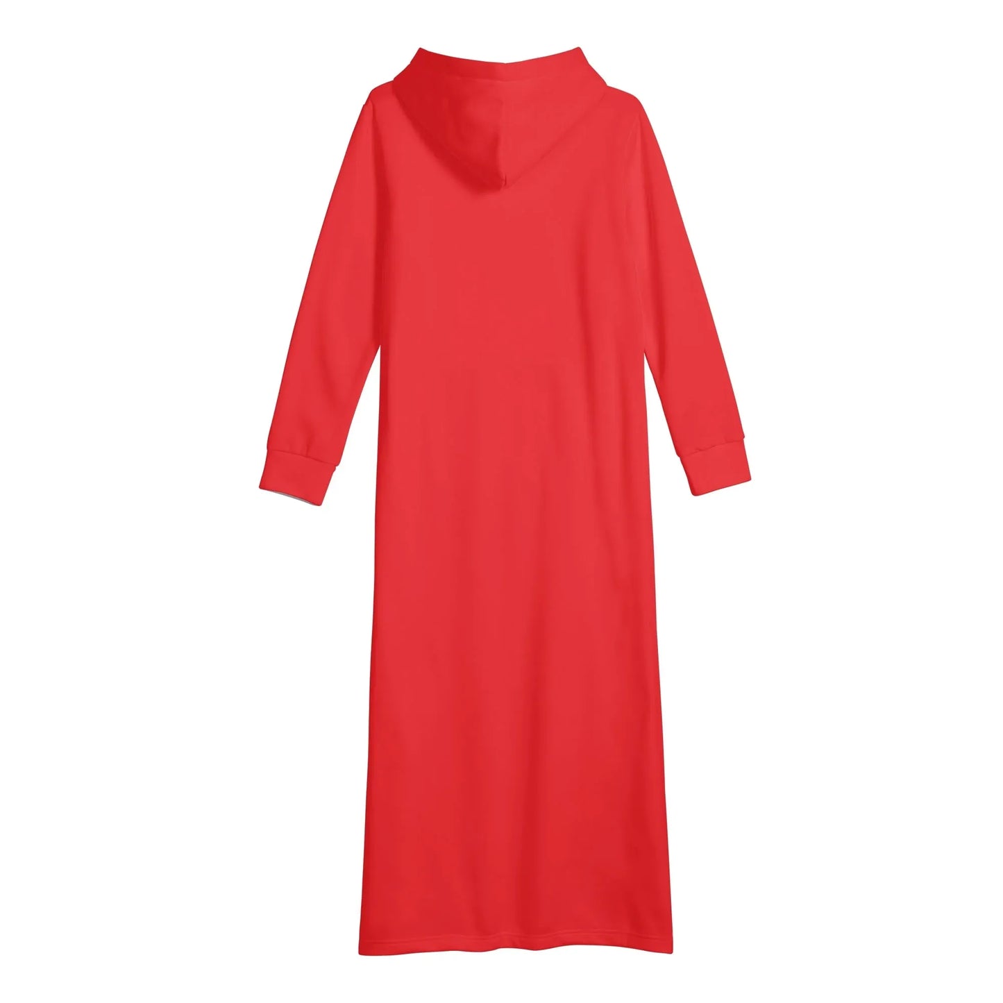 alizarinrotes-damen-maxi-hoodiekleid-knochellanges-kapuzenkleid-aus-weich-angerautem-fleece-hoodiekleid-jlr-design-5 - JLR Design