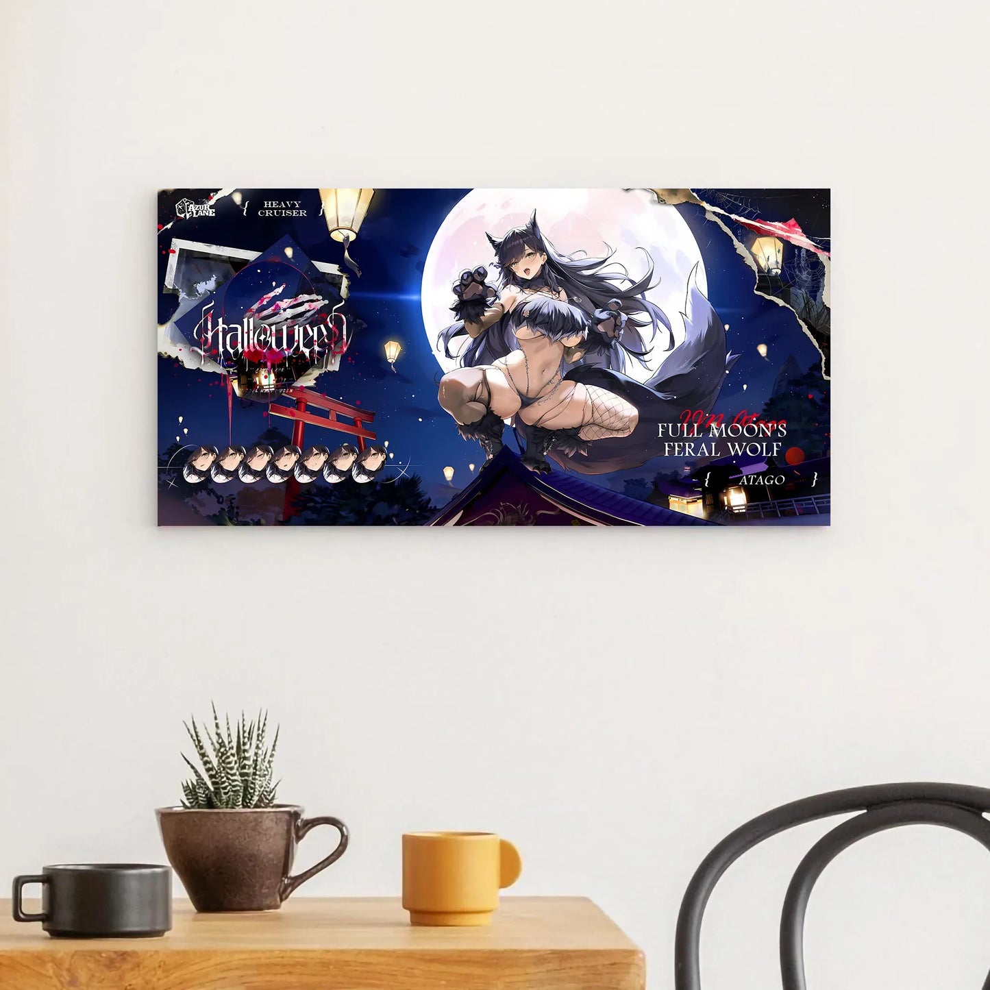 azur-lane-wanddekoration-halloween-atago-full-moon-s-feral-wolf-poster-jlr-design-1 - JLR Design