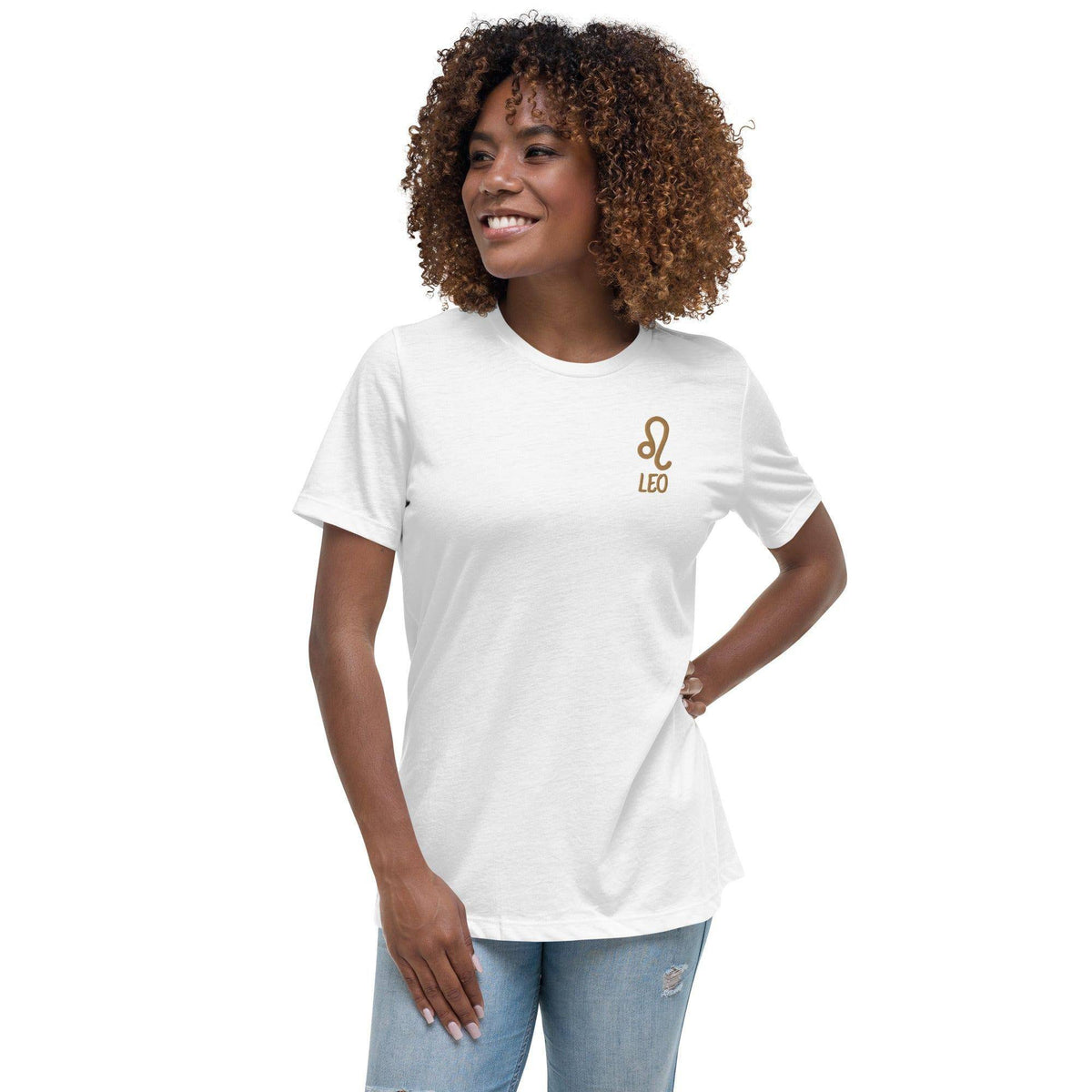 besticktes-sternzeichen-lowe-damen-t-shirt-t-shirt-jlr-design-30 - JLR Design