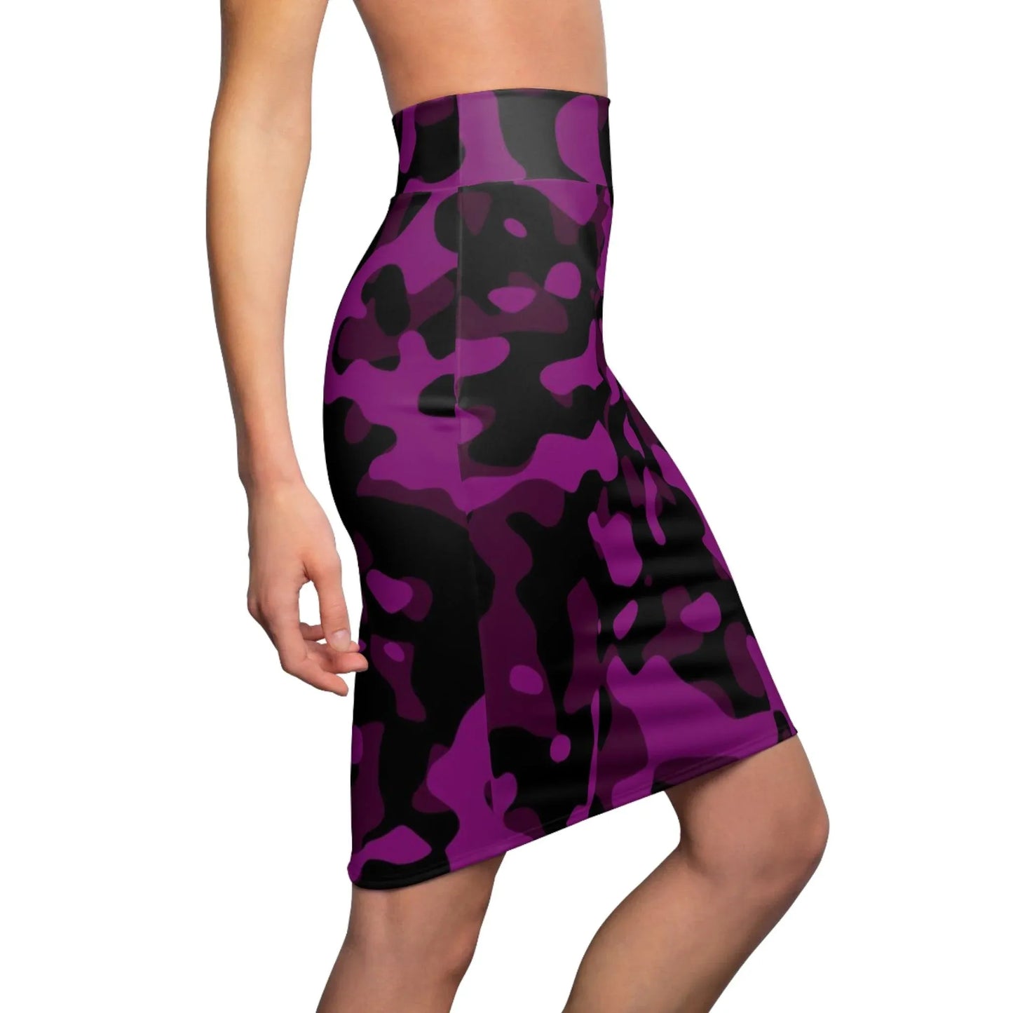 black-pink-camouflage-bleistiftrock-fur-damen-eleganter-mid-waist-rock-mit-stretch-komfort-bleistiftrock-jlr-design-7 - JLR Design