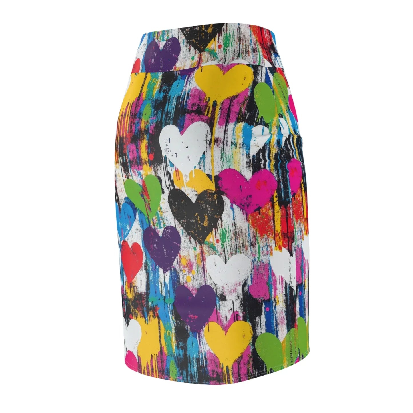 graffiti-hearts-v1-bleistiftrock-fur-damen-eleganter-mid-waist-rock-mit-stretch-komfort-bleistiftrock-jlr-design-7 - JLR Design