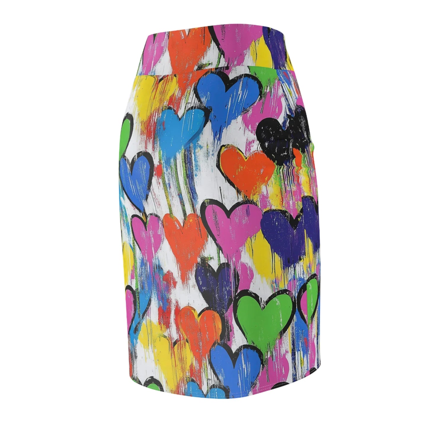 graffiti-hearts-v4-bleistiftrock-fur-damen-eleganter-mid-waist-rock-mit-stretch-komfort-bleistiftrock-jlr-design-7 - JLR Design