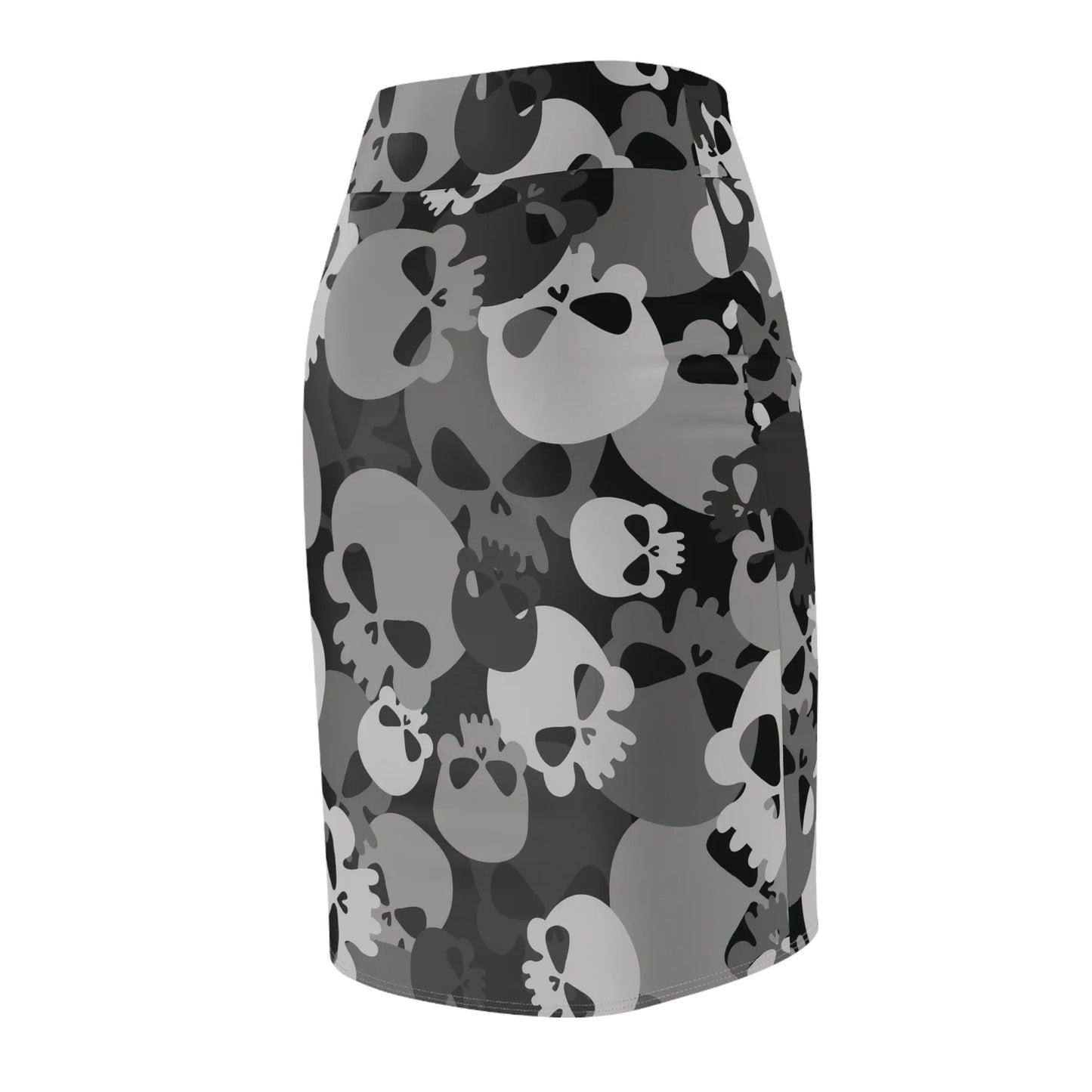 grey-skull-bleistiftrock-fur-damen-eleganter-mid-waist-rock-mit-stretch-komfort-bleistiftrock-jlr-design-7 - JLR Design