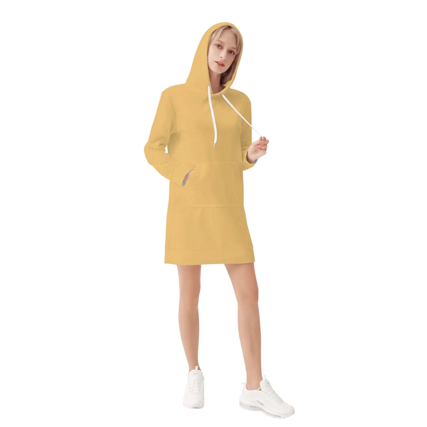 harvest-gold-damen-hoodiekleid-warmes-velvet-kapuzenkleid-aus-weichem-samt-fleece-hoodiekleid-jlr-design-4 - JLR Design