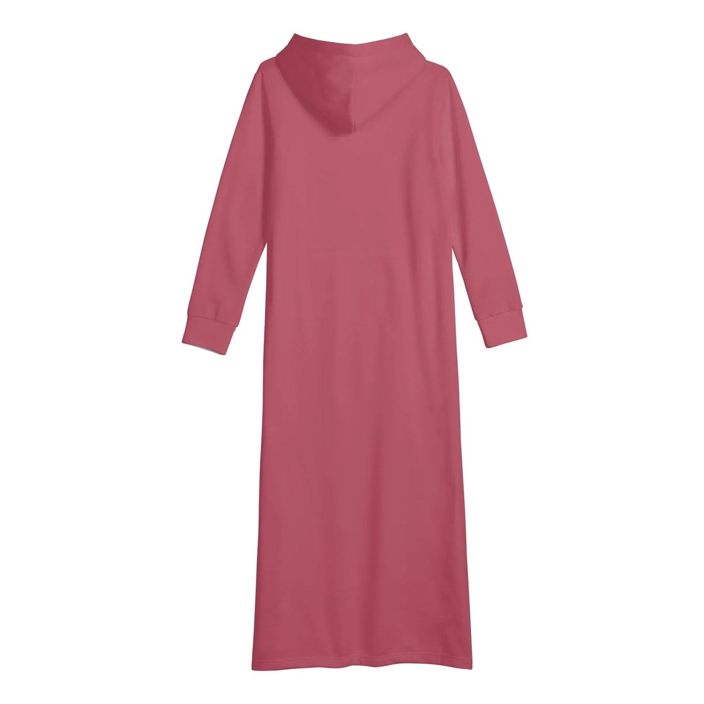 hippie-pinkes-damen-maxi-hoodiekleid-knochellanges-kapuzenkleid-aus-weich-angerautem-fleece-hoodiekleid-jlr-design-5 - JLR Design