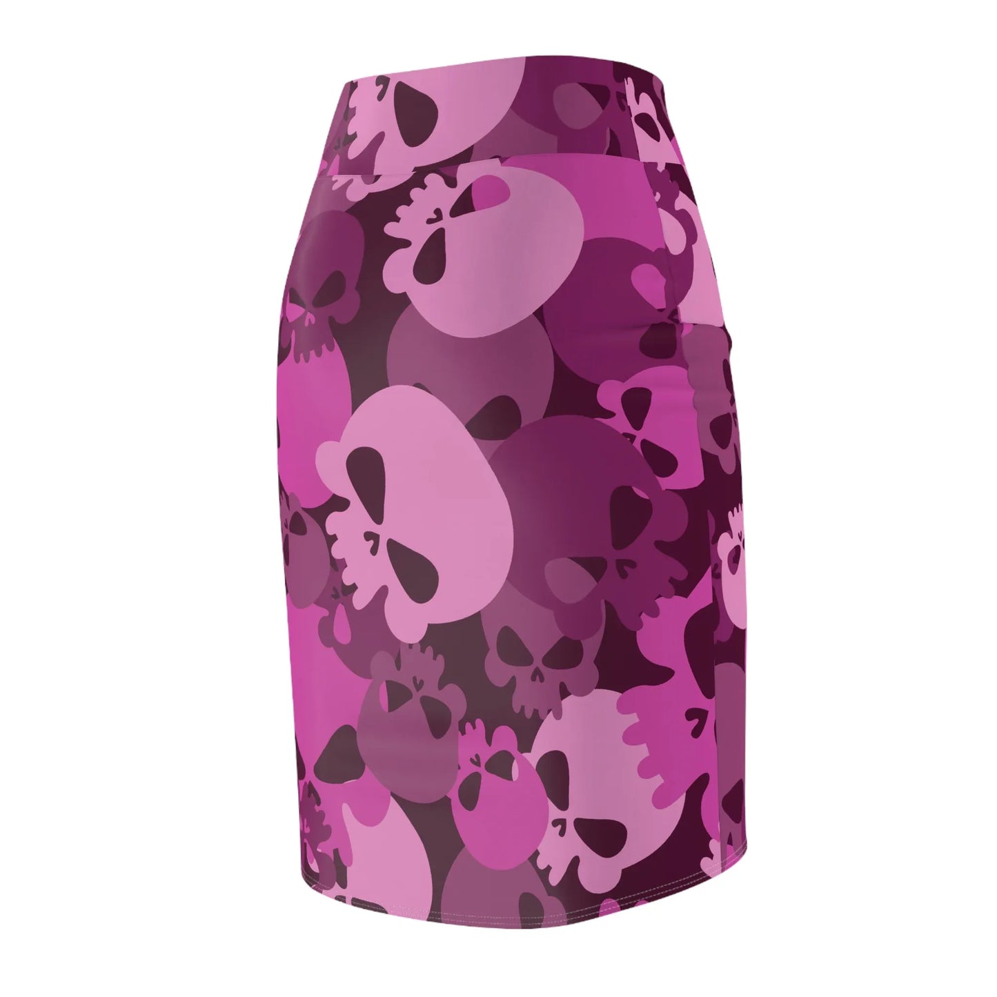 pink-skull-bleistiftrock-fur-damen-eleganter-mid-waist-rock-mit-stretch-komfort-bleistiftrock-jlr-design-7 - JLR Design