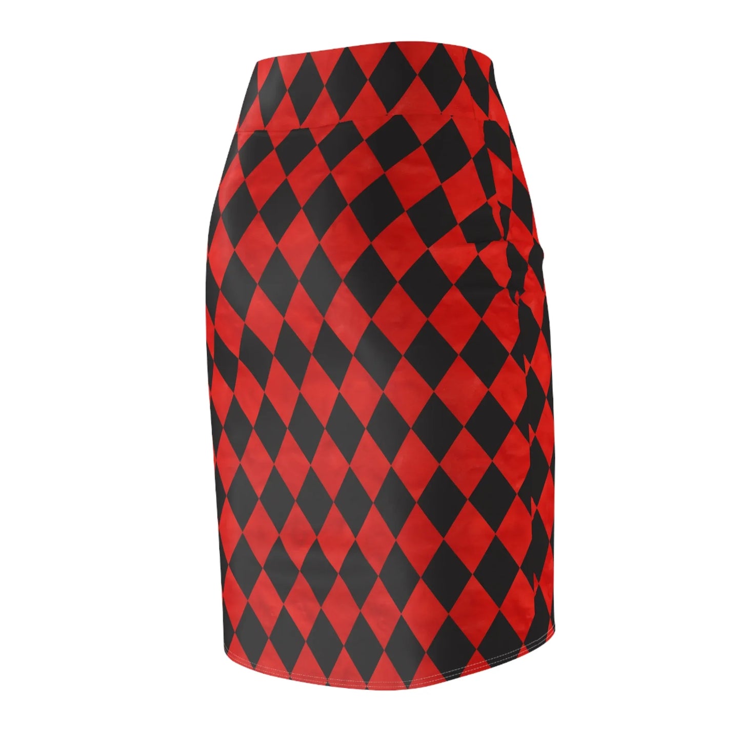 schwarz-rot-karierter-bleistiftrock-fur-damen-eleganter-mid-waist-rock-mit-stretch-komfort-bleistiftrock-jlr-design-7 - JLR Design