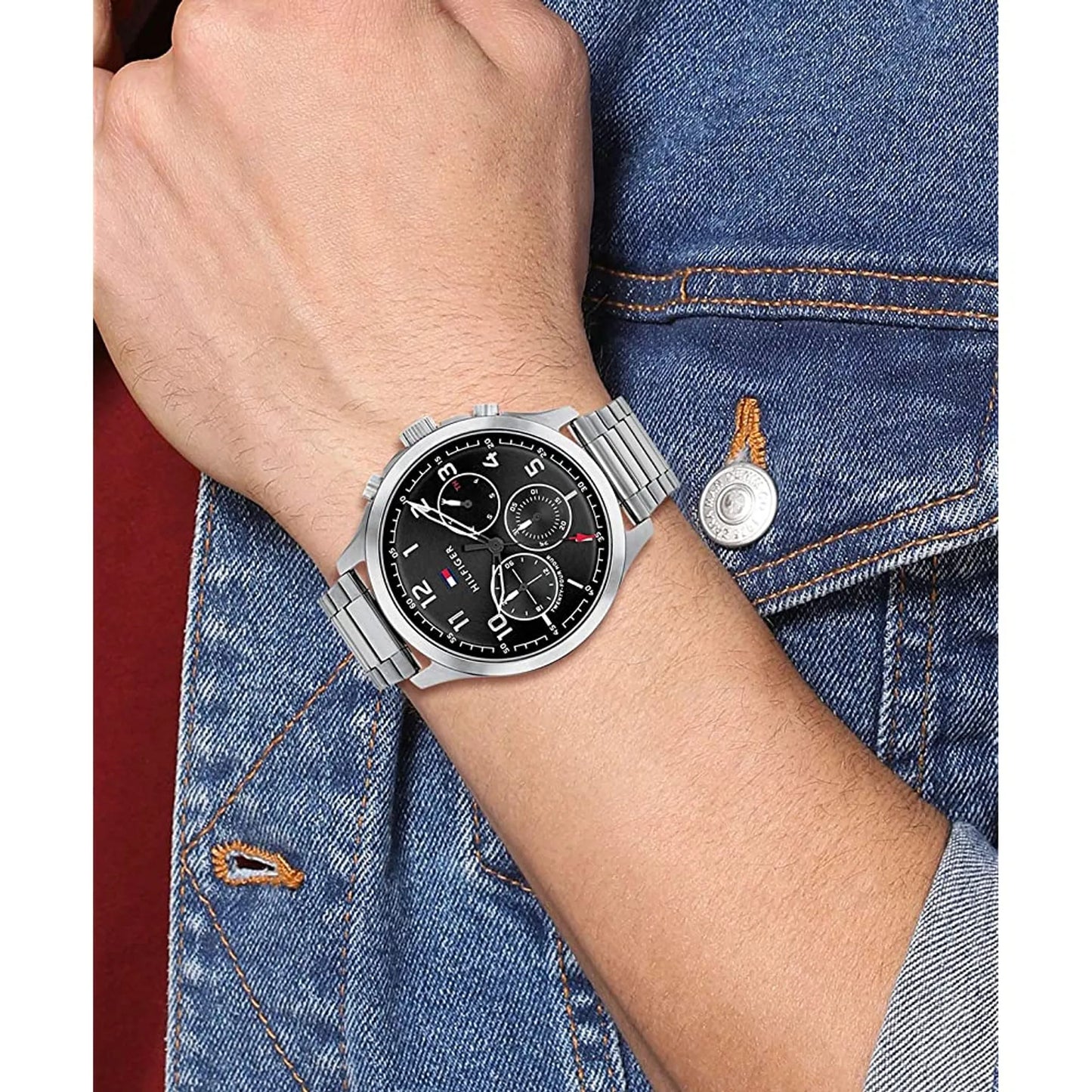 tommy-hilfiger-asher-herrenuhr-1791852-or-multifunktion-or-silbernes-edelstahlgehause-and-schwarzes-zifferblatt-markenuhren-jlr-design-4 - JLR Design