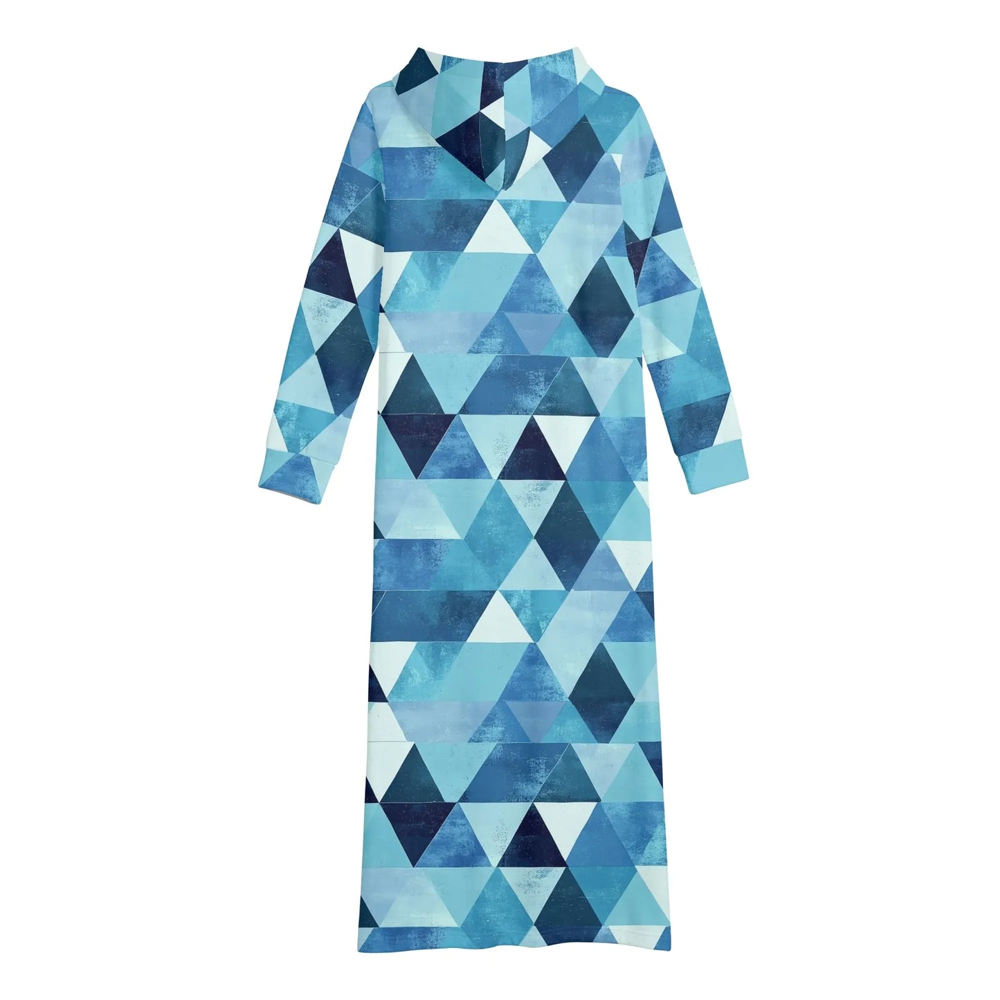 triangle-v2-damen-maxi-hoodiekleid-knochellanges-kapuzenkleid-aus-weich-angerautem-fleece-hoodiekleid-jlr-design-5 - JLR Design