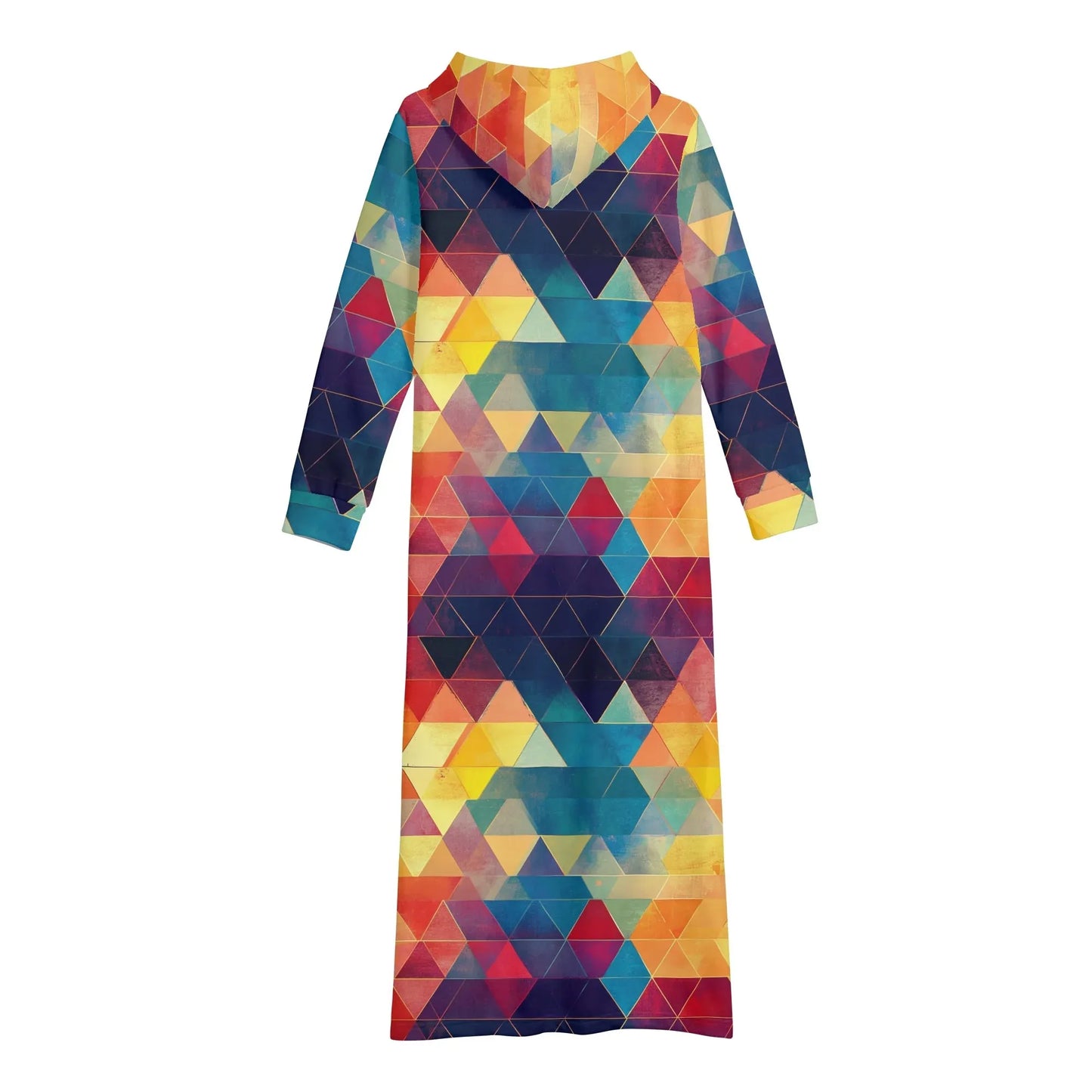 triangle-v3-damen-maxi-hoodiekleid-knochellanges-kapuzenkleid-aus-weich-angerautem-fleece-hoodiekleid-jlr-design-5 - JLR Design