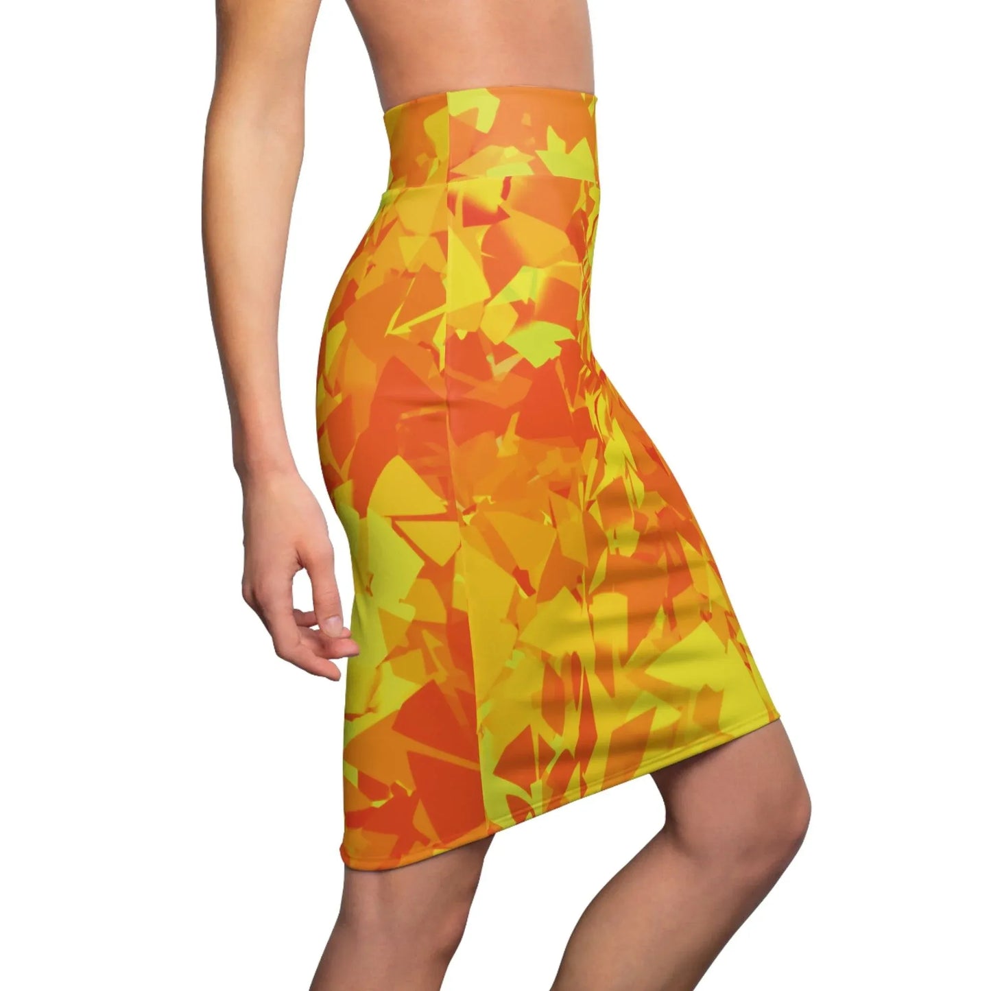 yellow-crystal-bleistiftrock-fur-damen-eleganter-mid-waist-rock-mit-stretch-komfort-bleistiftrock-jlr-design-7 - JLR Design