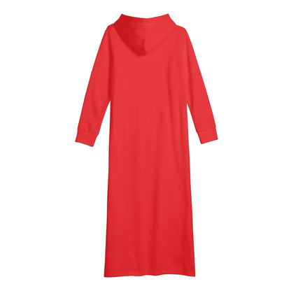 alizarinrotes-damen-maxi-hoodiekleid-knochellanges-kapuzenkleid-aus-weich-angerautem-fleece-hoodiekleid-jlr-design-5 - JLR Design