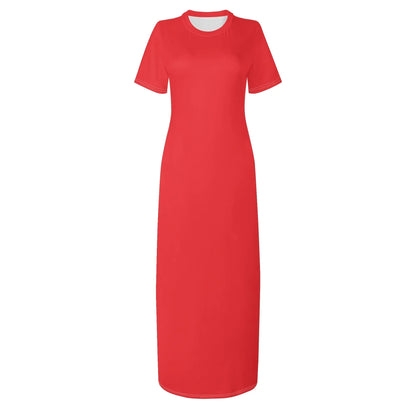 alizarinrotes-short-sleeve-long-dress-long-dress-jlr-design-3 - JLR Design