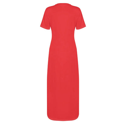 alizarinrotes-short-sleeve-long-dress-long-dress-jlr-design-4 - JLR Design