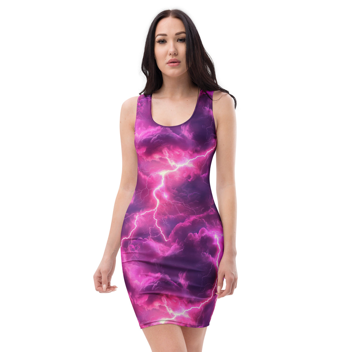 all-over-print-bodycon-dress-white-front-6aaa7f710a06e - JLR Design