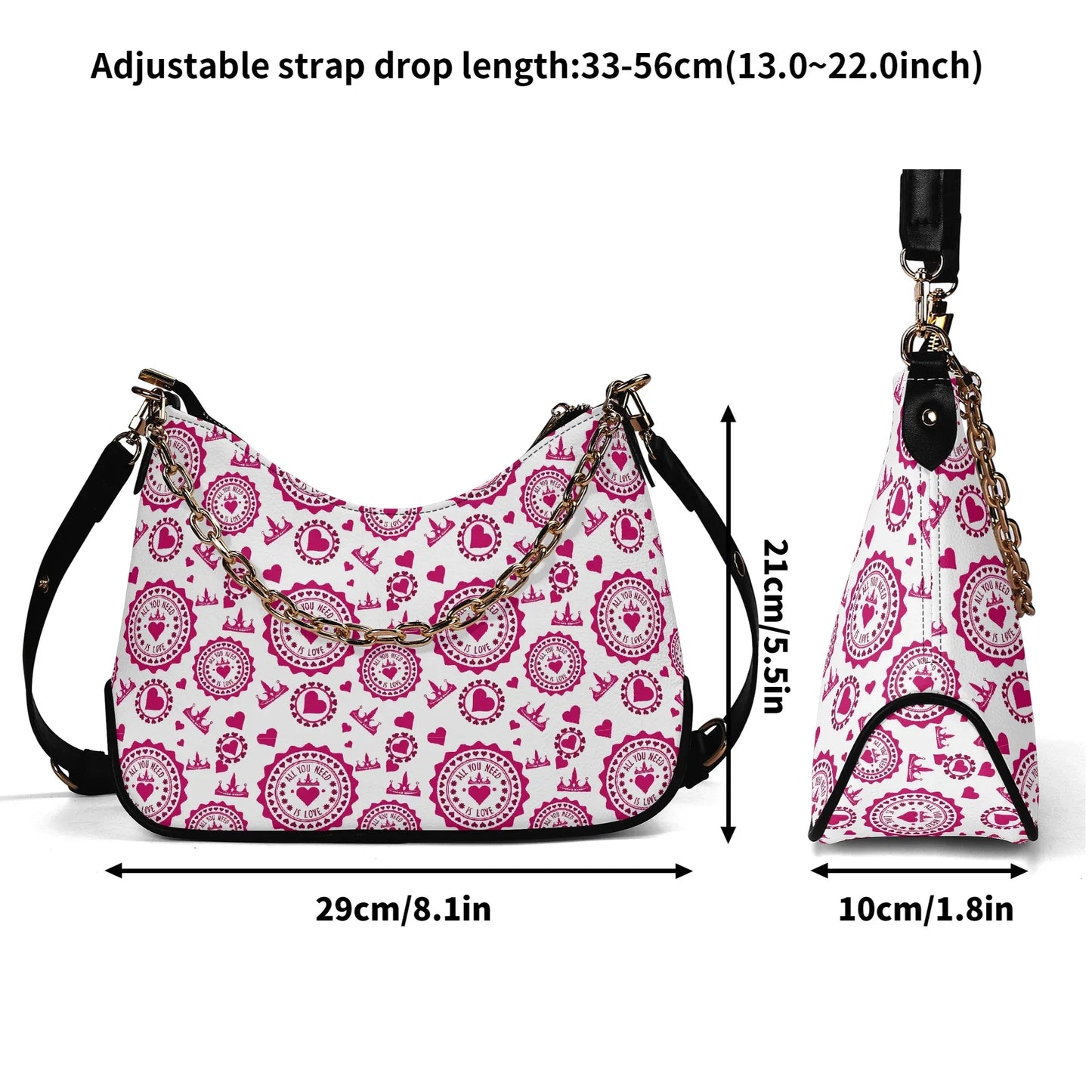 all-you-need-is-love-elegante-umhangetasche-mit-kette-umhangetasche-jlr-design-7 - JLR Design