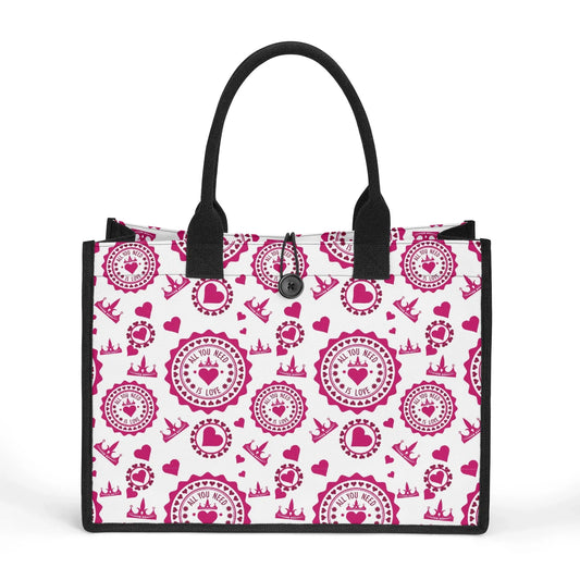all-you-need-is-love-premium-canvas-shopper-tasche-tragetasche-jlr-design-1 - JLR Design