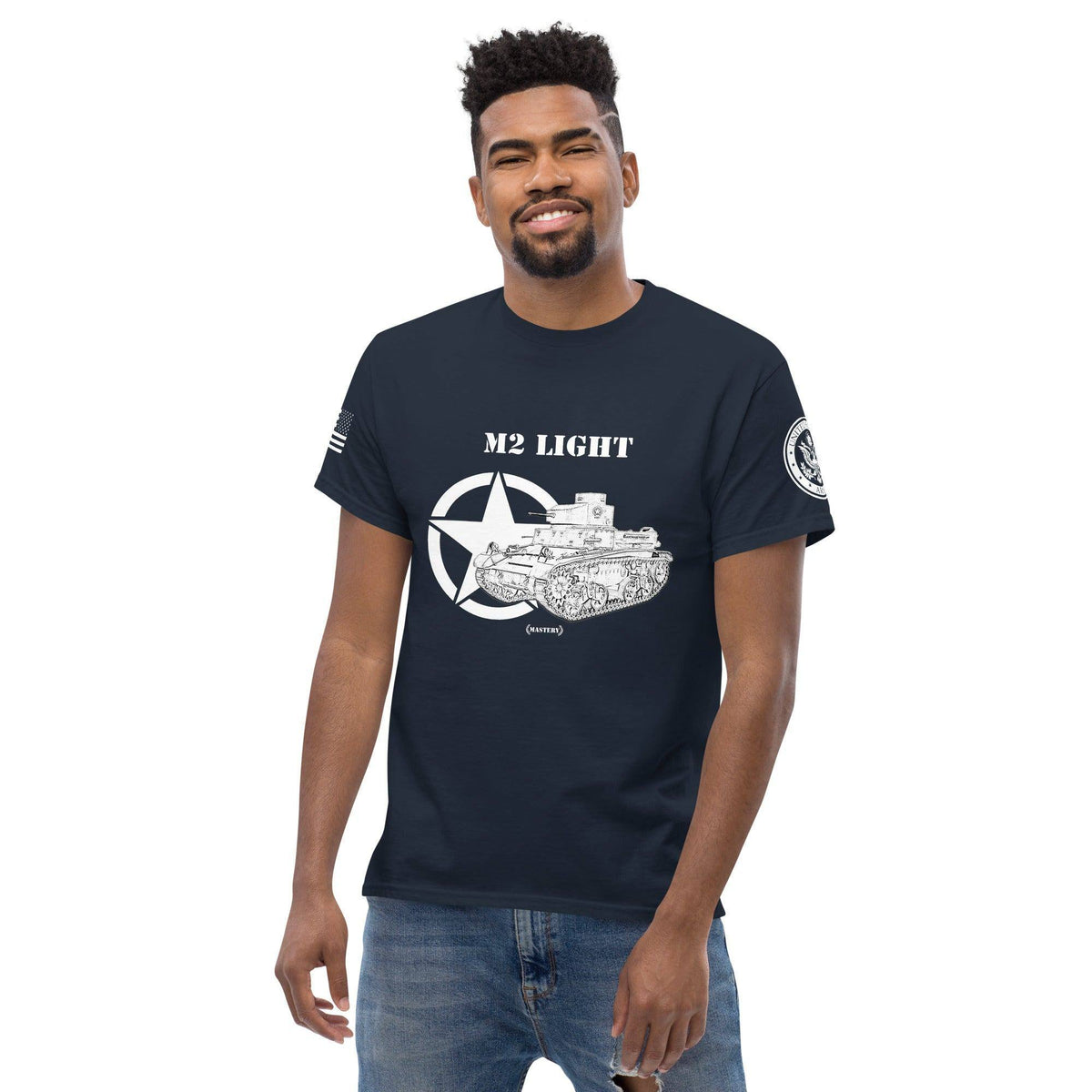 amerikanischer-leichter-panzer-m2-light-mastery-t-shirt-sw-t-shirt-jlr-design-jlr-design-de-4 - JLR Design