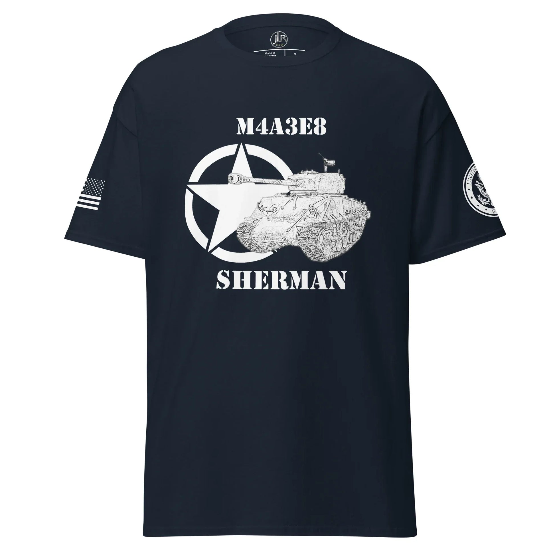 amerikanischer-mittlerer-panzer-m4a3e8-sherman-t-shirt-sw-t-shirt-jlr-design-4 - JLR Design
