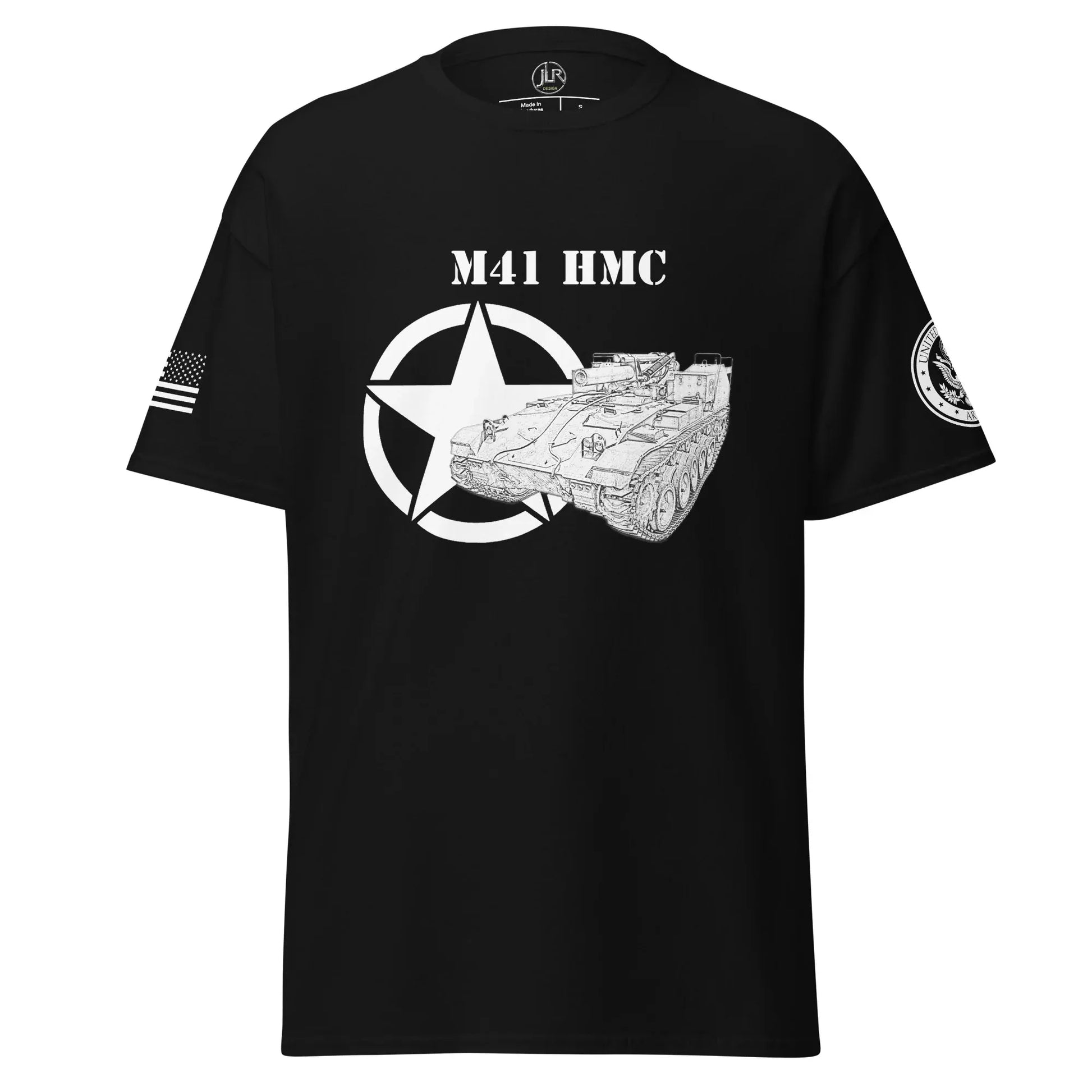 amerikanisches-artilleriefahrzeug-m41-hmc-t-shirt-sw-t-shirt-jlr-design-1 - JLR Design