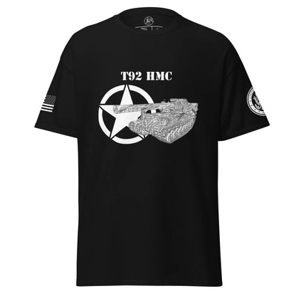 amerikanisches-artilleriefahrzeug-t92-hmc-t-shirt-sw-t-shirt-jlr-design-1 - JLR Design
