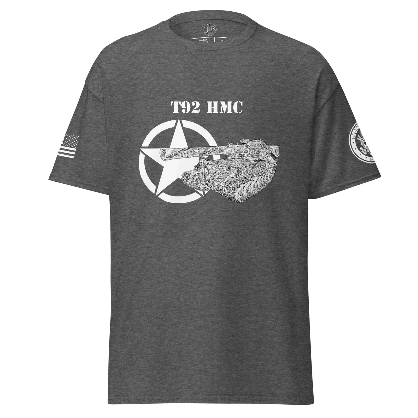amerikanisches-artilleriefahrzeug-t92-hmc-t-shirt-sw-t-shirt-jlr-design-16 - JLR Design