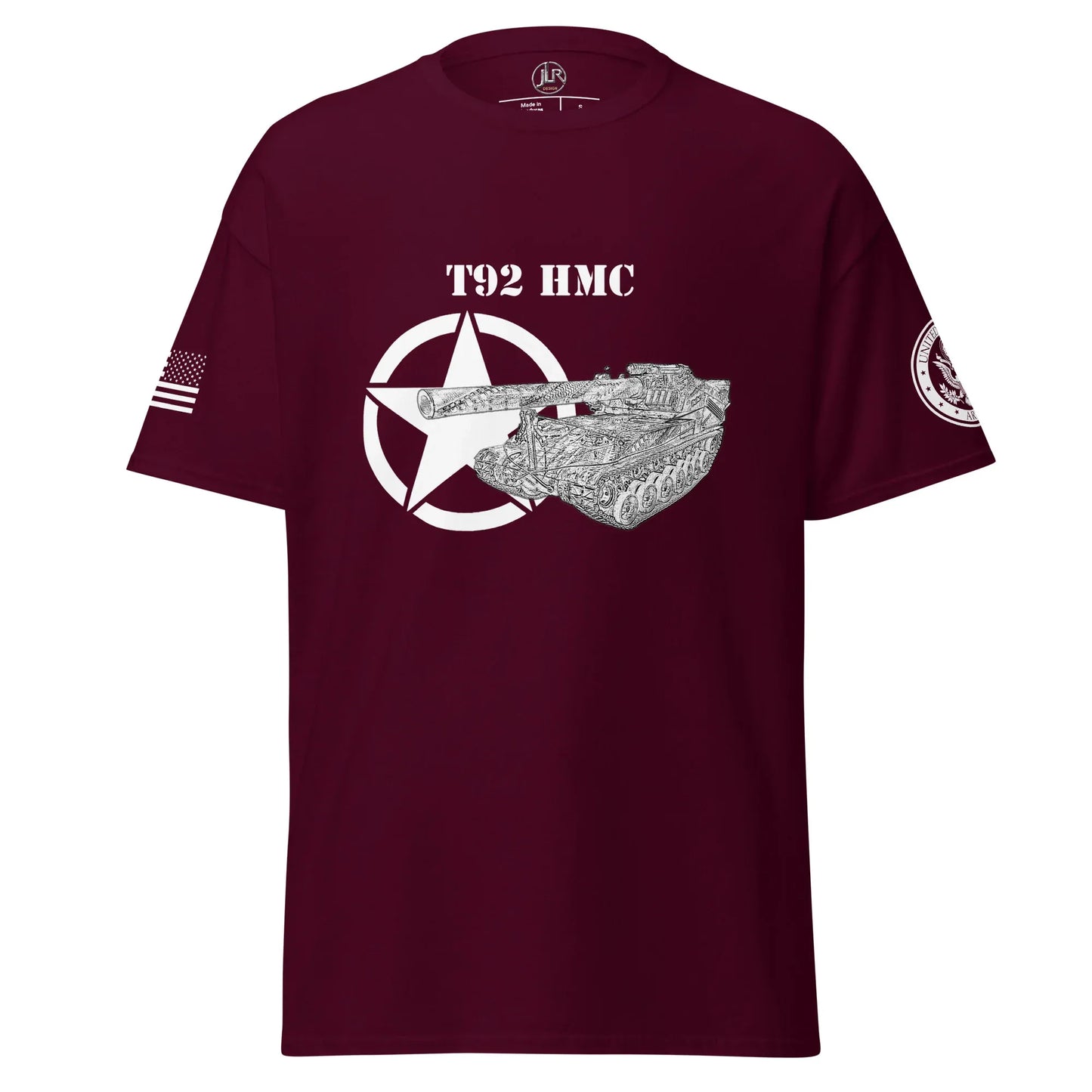 amerikanisches-artilleriefahrzeug-t92-hmc-t-shirt-sw-t-shirt-jlr-design-7 - JLR Design