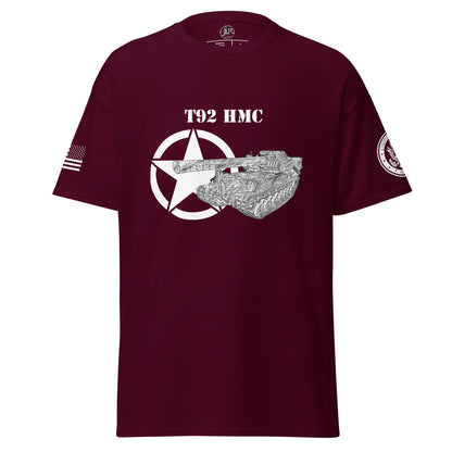 amerikanisches-artilleriefahrzeug-t92-hmc-t-shirt-sw-t-shirt-jlr-design-7 - JLR Design