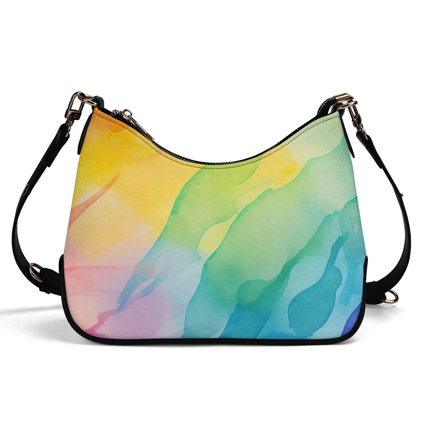 aquarell-regenbogen-elegante-umhangetasche-mit-kette-umhangetasche-jlr-design-2 - JLR Design