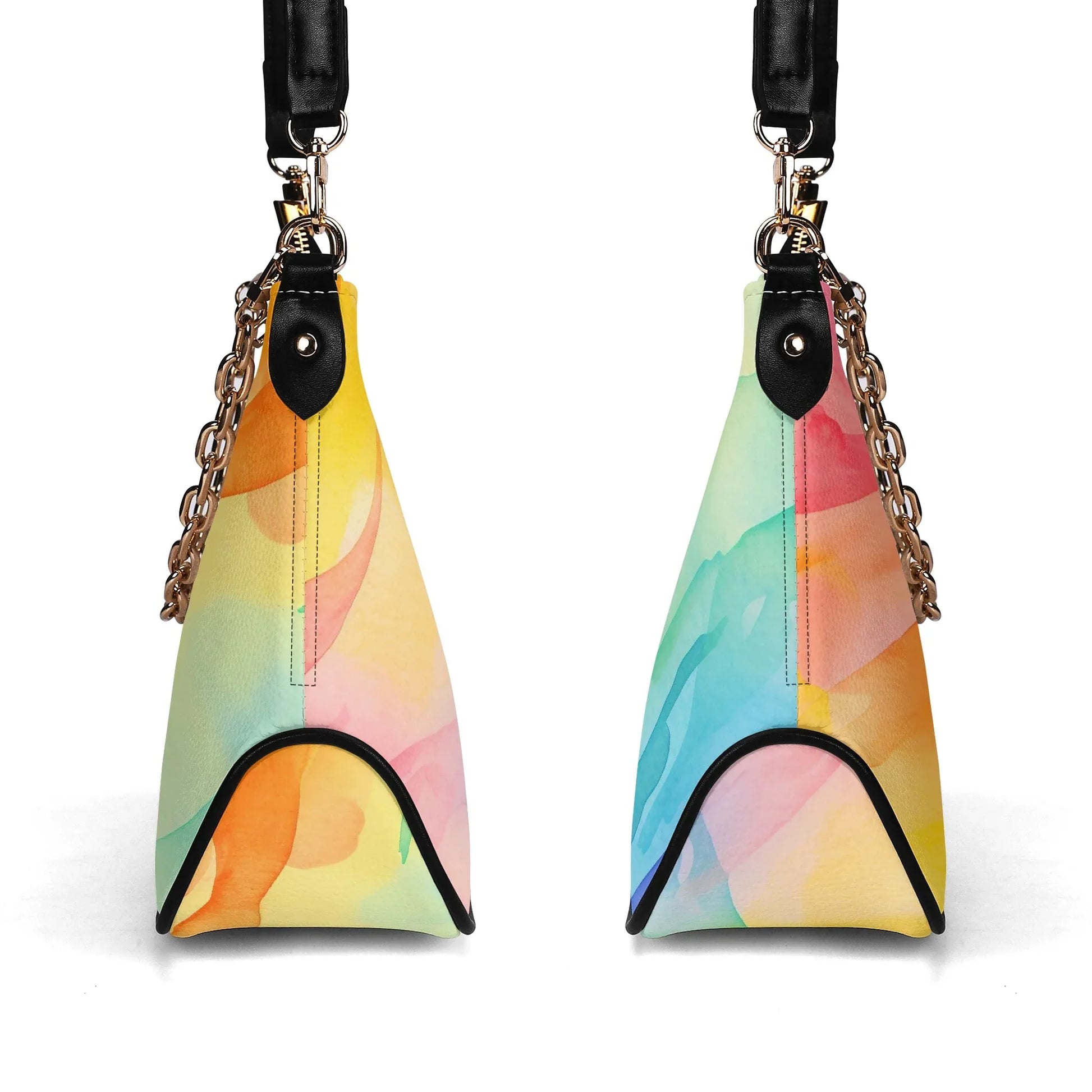 aquarell-regenbogen-elegante-umhangetasche-mit-kette-umhangetasche-jlr-design-4 - JLR Design