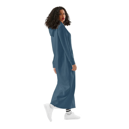 arapawa-damen-maxi-hoodiekleid-knochellanges-kapuzenkleid-aus-weich-angerautem-fleece-hoodiekleid-jlr-design-3 - JLR Design
