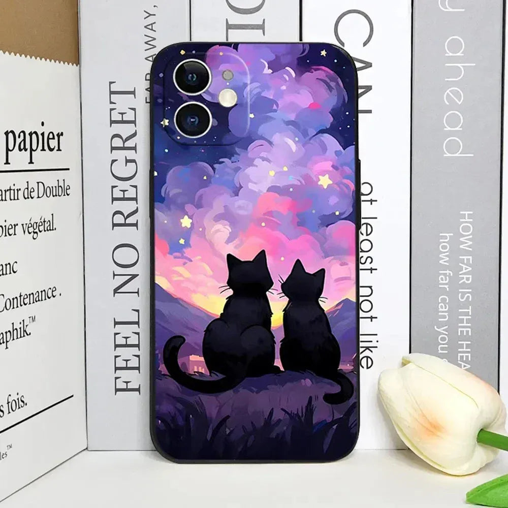 artistic-black-cat-starry-night-handyhulle-fur-iphone-7-8-11-12-13-14-15-16-minipluspropromax-handyhulle-jlr-design-1 - JLR Design