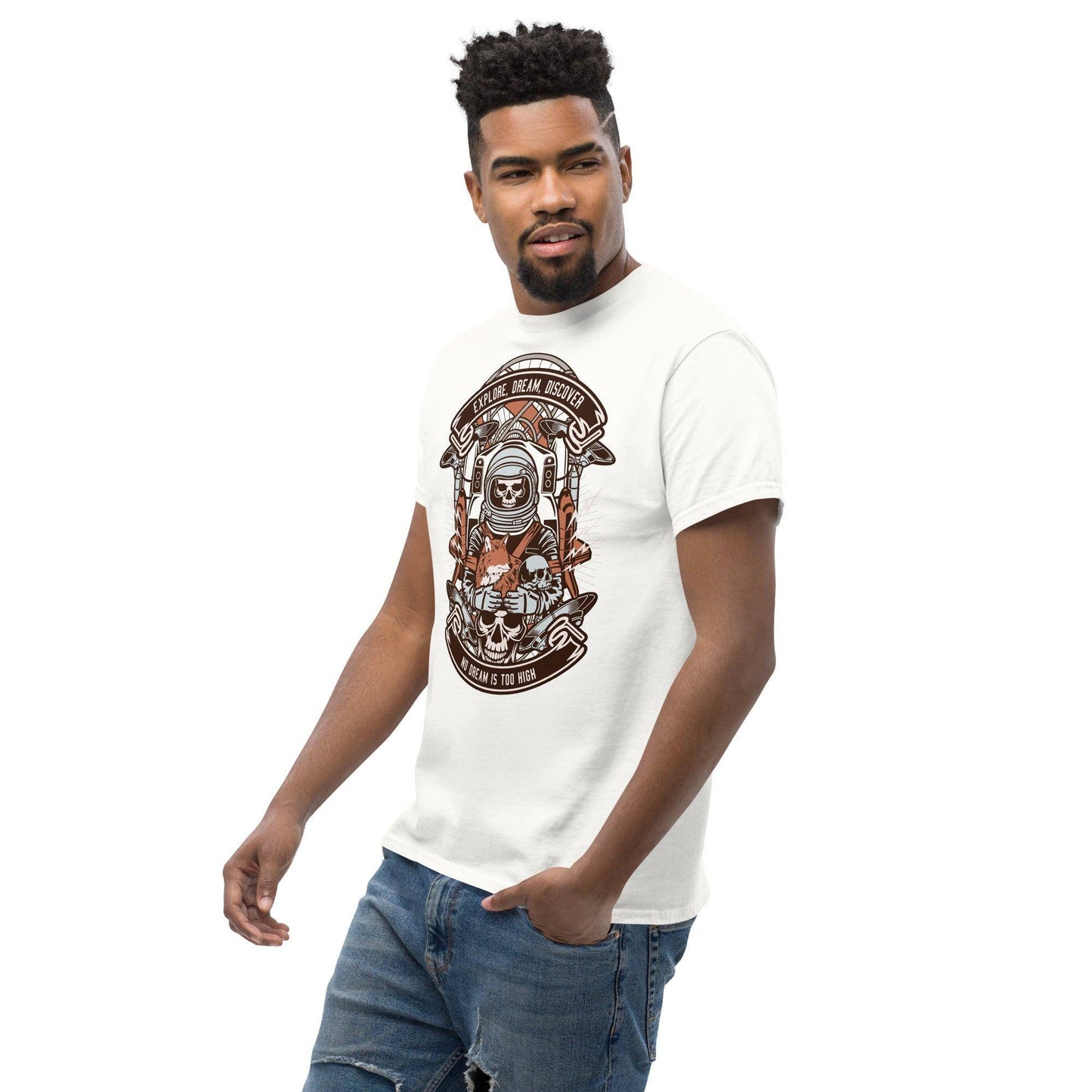 astronaut-skull-herren-t-shirt-t-shirt-jlr-design-89255 - JLR Design