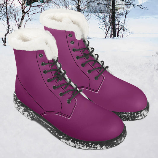 aubergine-faux-fur-leder-boots-boots-jlr-design-1 - JLR Design