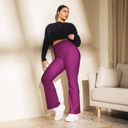 aubergine-high-waist-flare-leggings-flare-leggings-jlr-design-3 - JLR Design