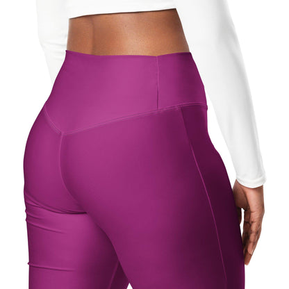 aubergine-high-waist-flare-leggings-flare-leggings-jlr-design-6 - JLR Design