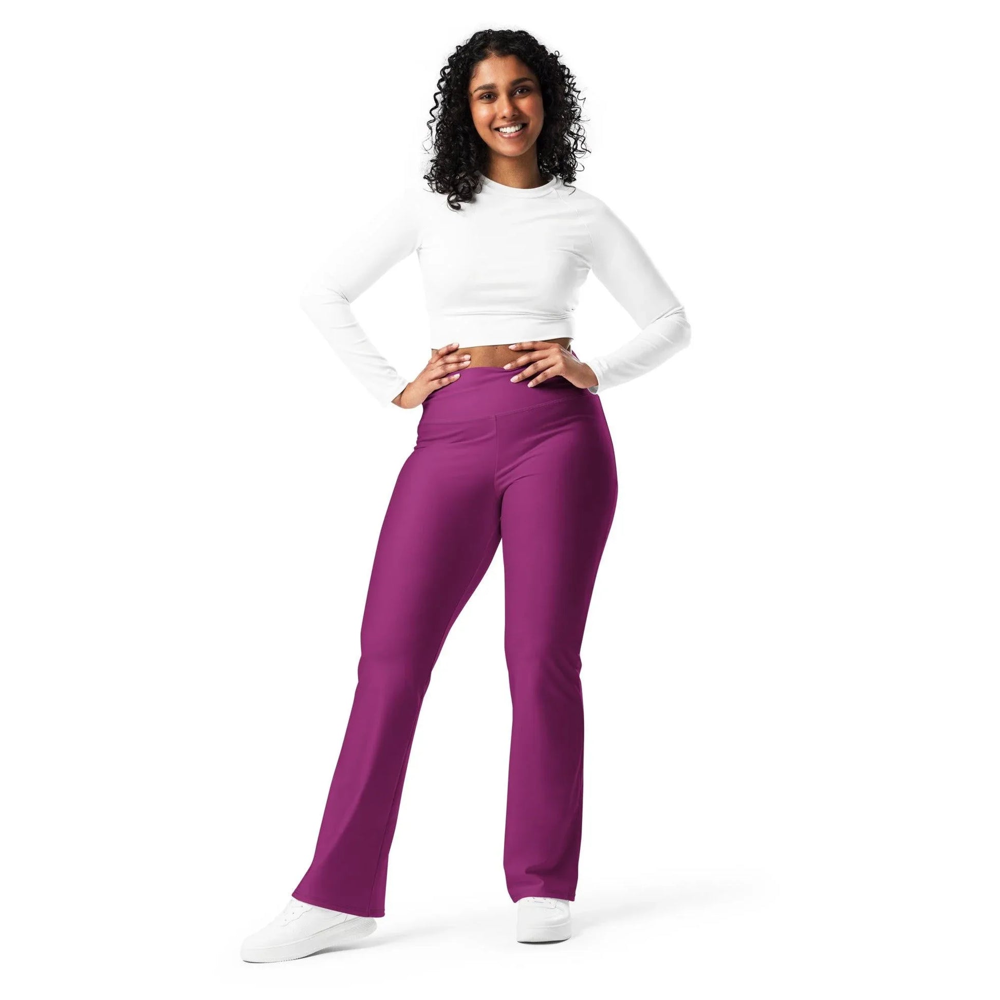 aubergine-high-waist-flare-leggings-flare-leggings-jlr-design-9 - JLR Design