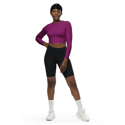 aubergine-long-sleeve-damen-crop-top-long-sleeve-crop-top-jlr-design-1 - JLR Design