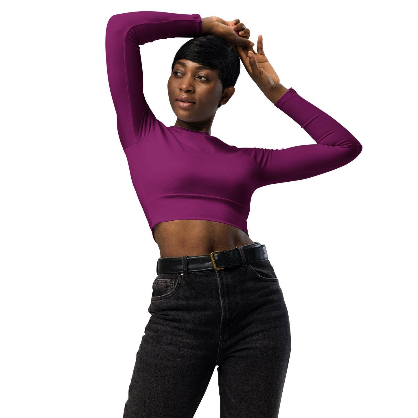 aubergine-long-sleeve-damen-crop-top-long-sleeve-crop-top-jlr-design-2 - JLR Design