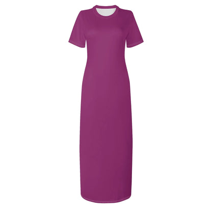 aubergine-short-sleeve-long-dress-long-dress-jlr-design-3 - JLR Design