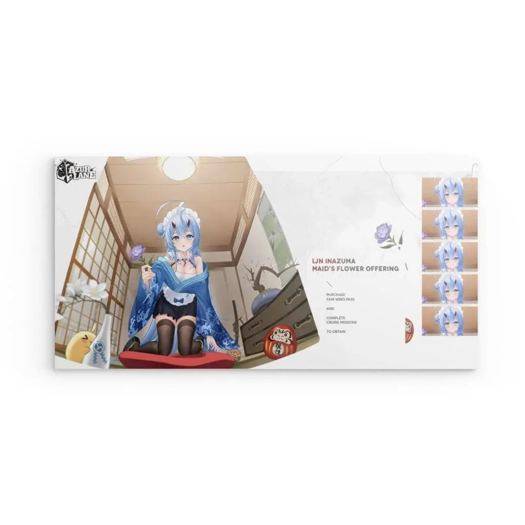 azur-lane-poster-maid-s-flower-offering-inazuma-metal-print-jlr-design-1 - JLR Design