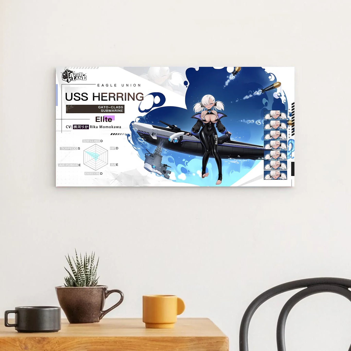 azur-lane-wanddekoration-charakter-eagle-union-uss-herring-poster-jlr-design-1 - JLR Design