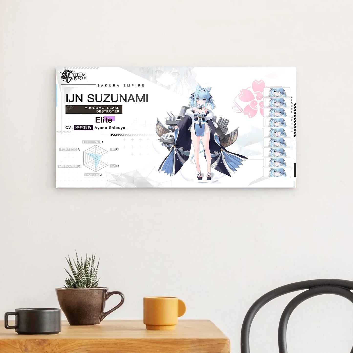 azur-lane-wanddekoration-charakter-sakura-empire-ijn-suzunami-poster-jlr-design-1 - JLR Design