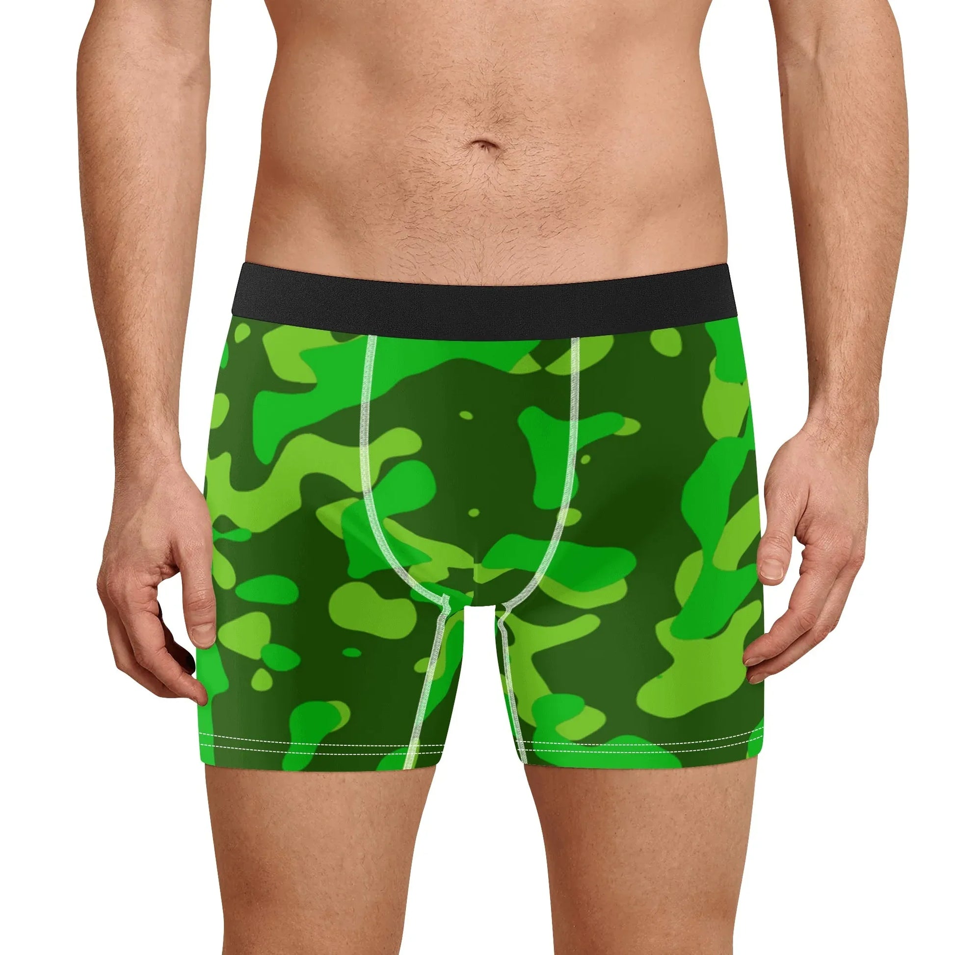 bequeme-lime-green-camouflage-stretch-trunks-fur-herren-trunks-jlr-design-5 - JLR Design