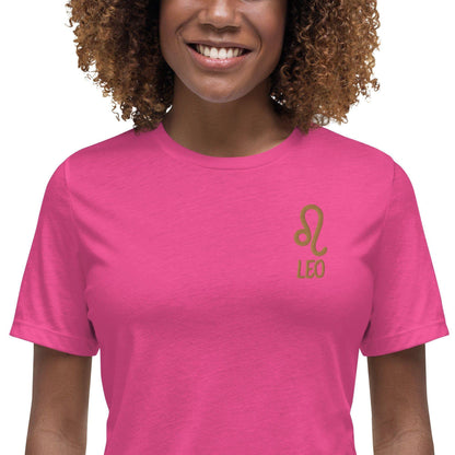 besticktes-sternzeichen-lowe-damen-t-shirt-t-shirt-jlr-design-11 - JLR Design
