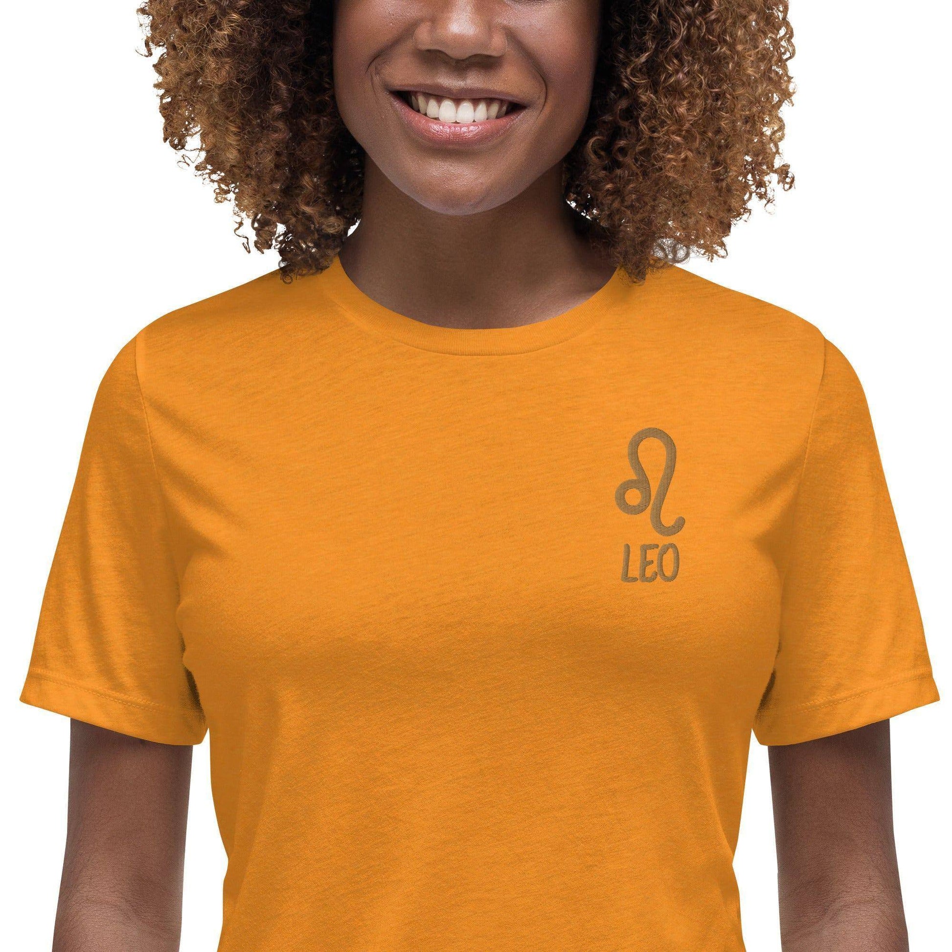 besticktes-sternzeichen-lowe-damen-t-shirt-t-shirt-jlr-design-13 - JLR Design
