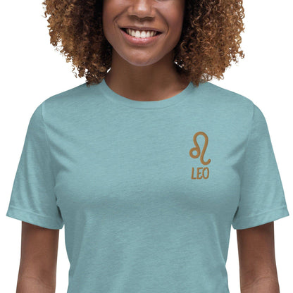 besticktes-sternzeichen-lowe-damen-t-shirt-t-shirt-jlr-design-15 - JLR Design