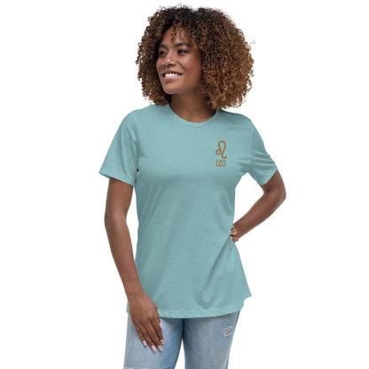 besticktes-sternzeichen-lowe-damen-t-shirt-t-shirt-jlr-design-16 - JLR Design