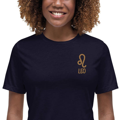 besticktes-sternzeichen-lowe-damen-t-shirt-t-shirt-jlr-design-2 - JLR Design