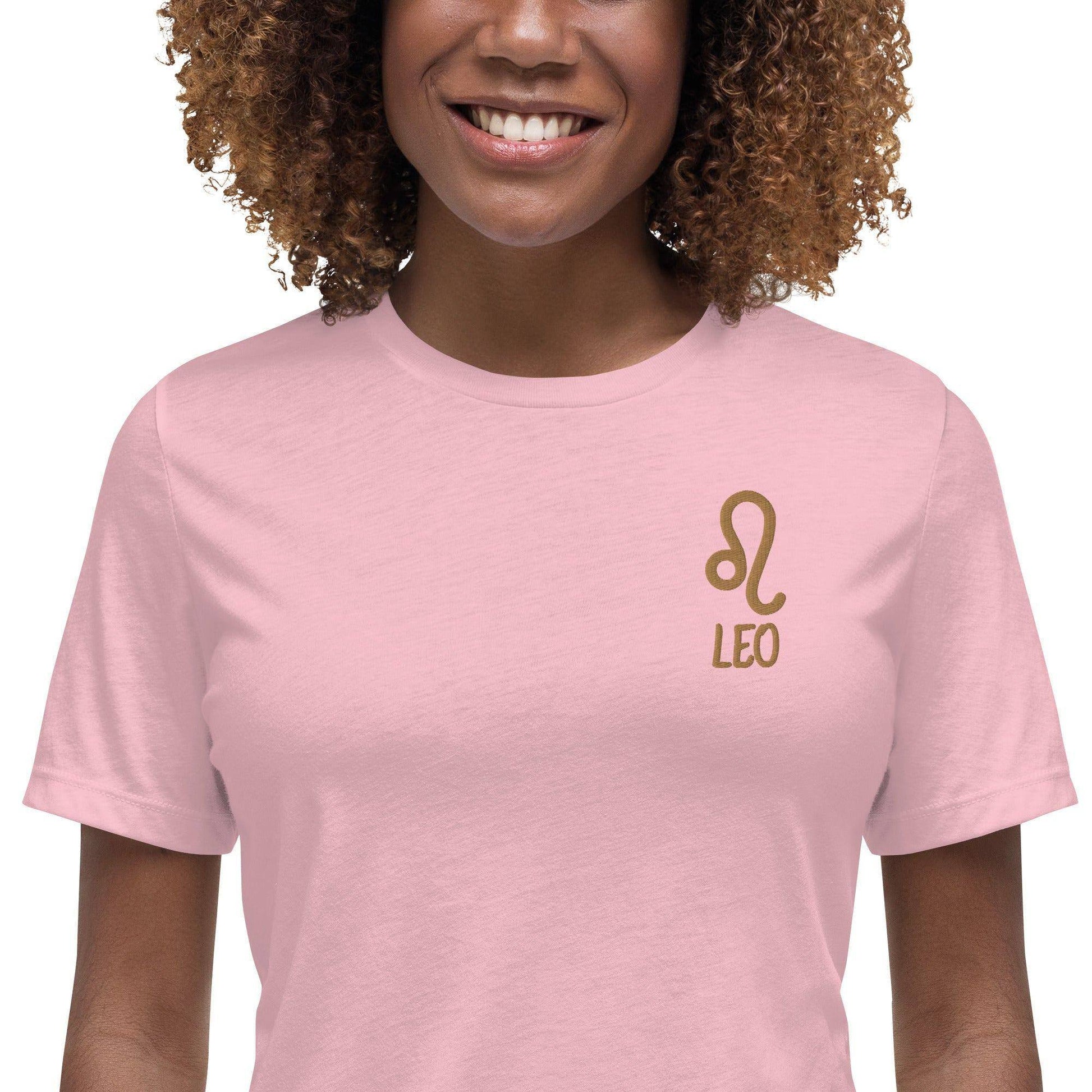 besticktes-sternzeichen-lowe-damen-t-shirt-t-shirt-jlr-design-23 - JLR Design